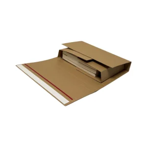 Book Wrap Box 217 x 155 x 60mm – Adjustable Self-Seal Corrugated Mailer for Secure Shipping